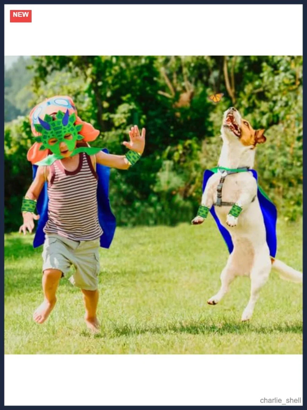 Dinosaur Costume Kids Cape Mask Cuffs Dress-Up Pretend Play Toy Set